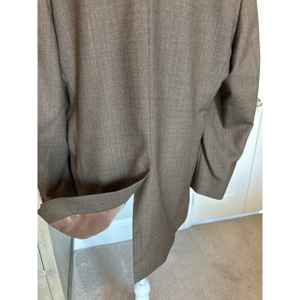 Lauren Ralph Lauren | Brown 100% Wool Mens Single Breasted Blazer | 44L